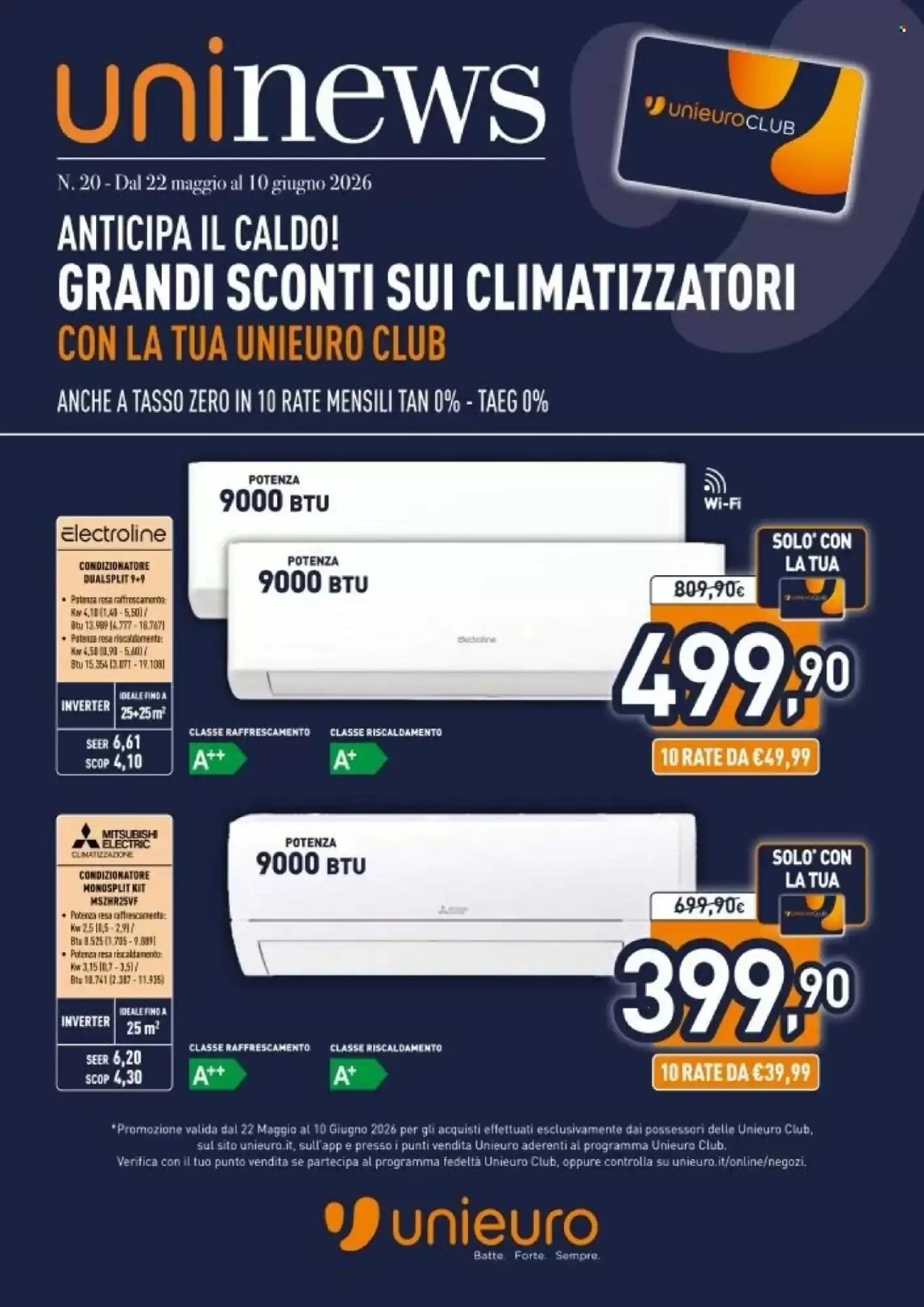Copertina Unieuro - Volantino Unieuro