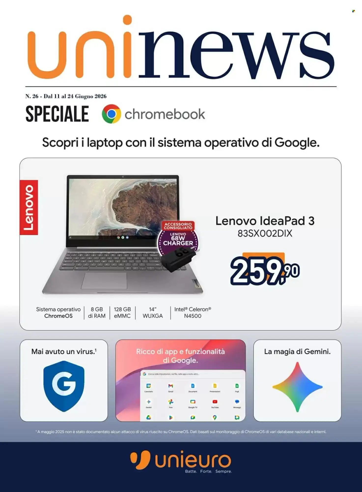 Copertina Unieuro - Volantino Unieuro