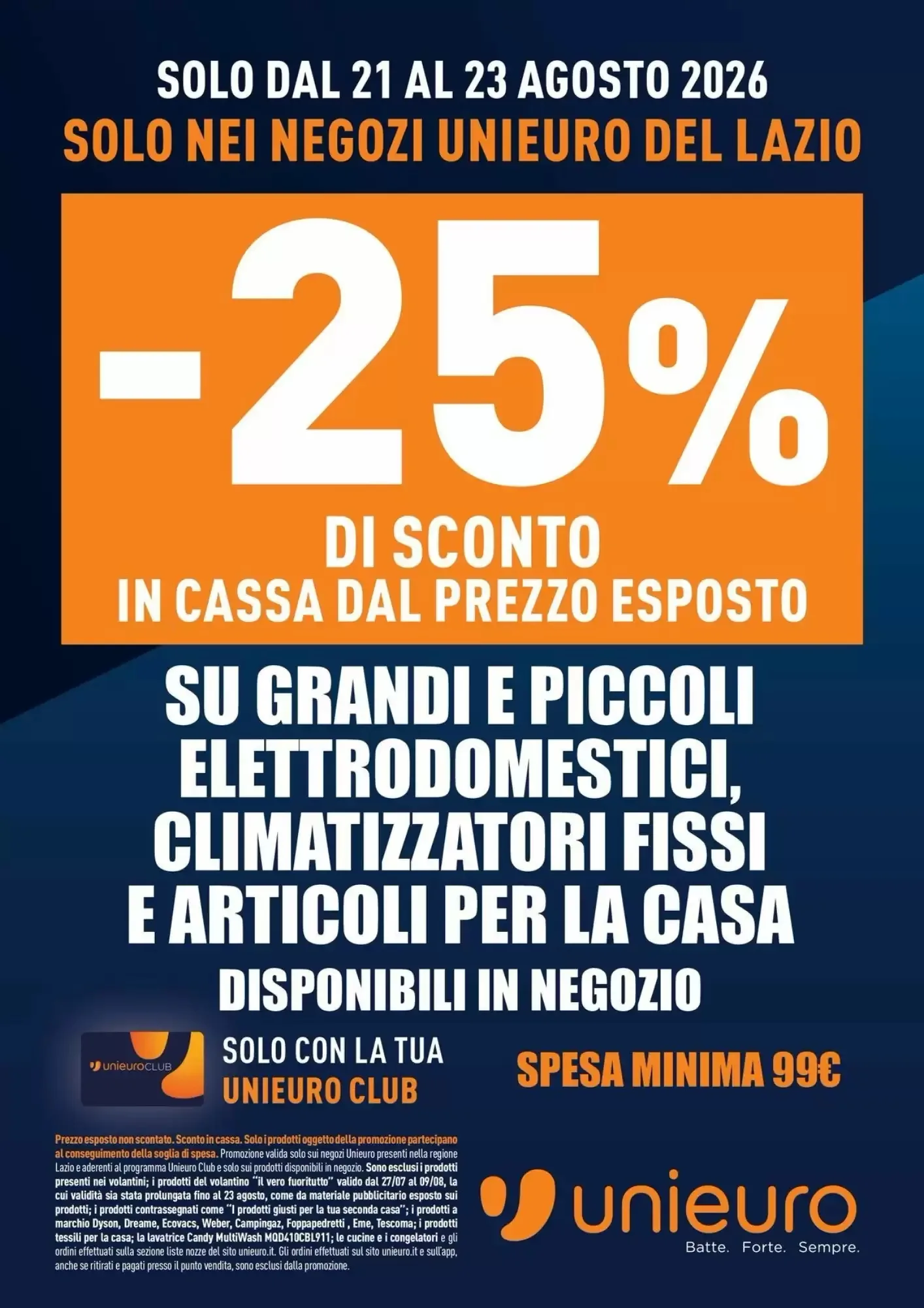 Copertina Unieuro - Volantino Unieuro