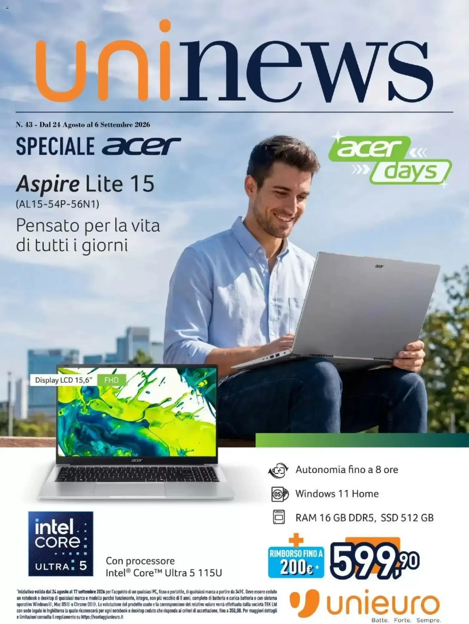 Copertina Unieuro - Volantino Unieuro