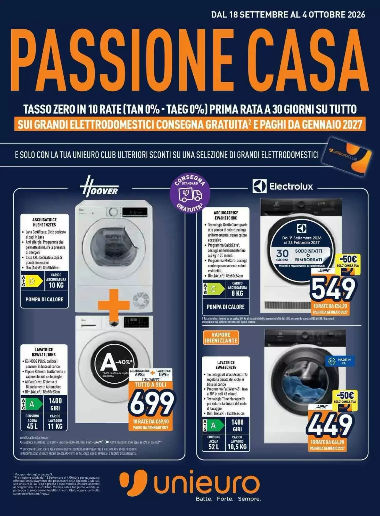Copertina Unieuro - Volantino Unieuro