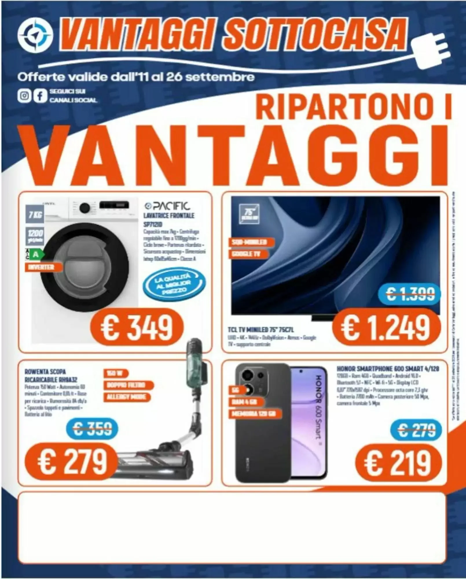 Copertina Vantaggi Sottocasa - Volantino Vantaggi Sottocasa